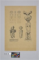 藏品(陳奇祿手稿-排灣群木偶和石製祖靈像)的圖片